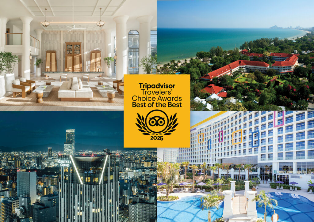 18 Centara properties honoured at Tripadvisor Travellers Choice Awards 2025